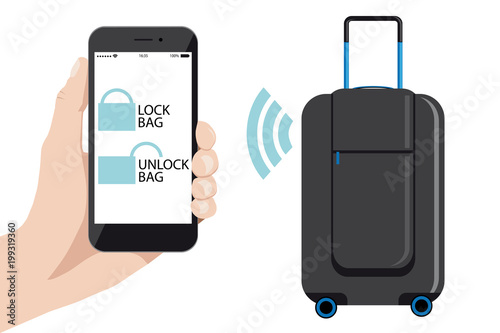 Smart baggage with wireless control