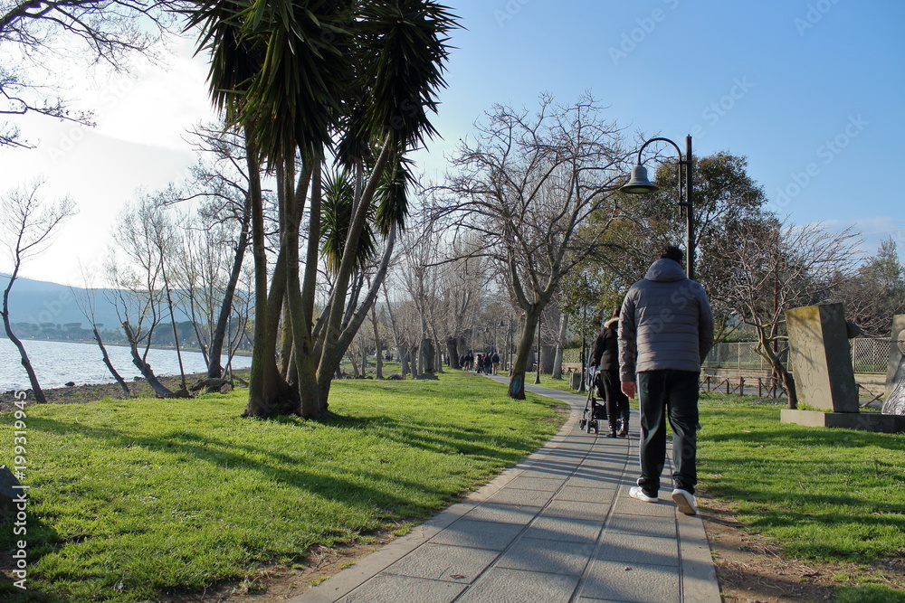 Fototapeta premium person who walks