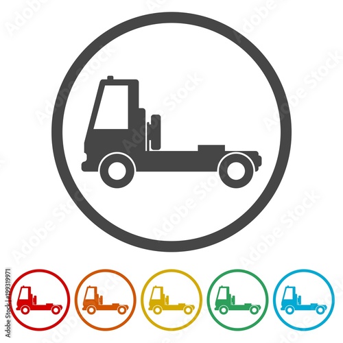 Truck icon, Truck silhouette, 6 Colors Included