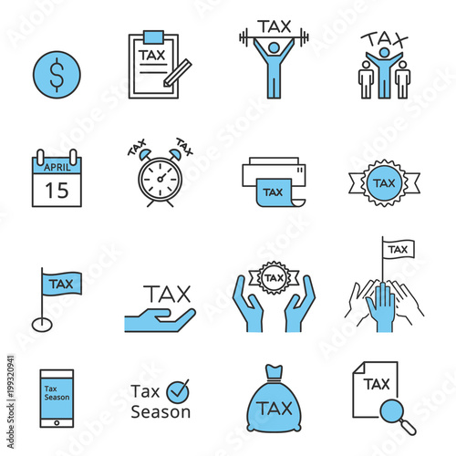 tax icon silhouette vector