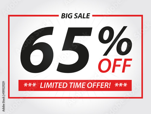 65  big sale vector
