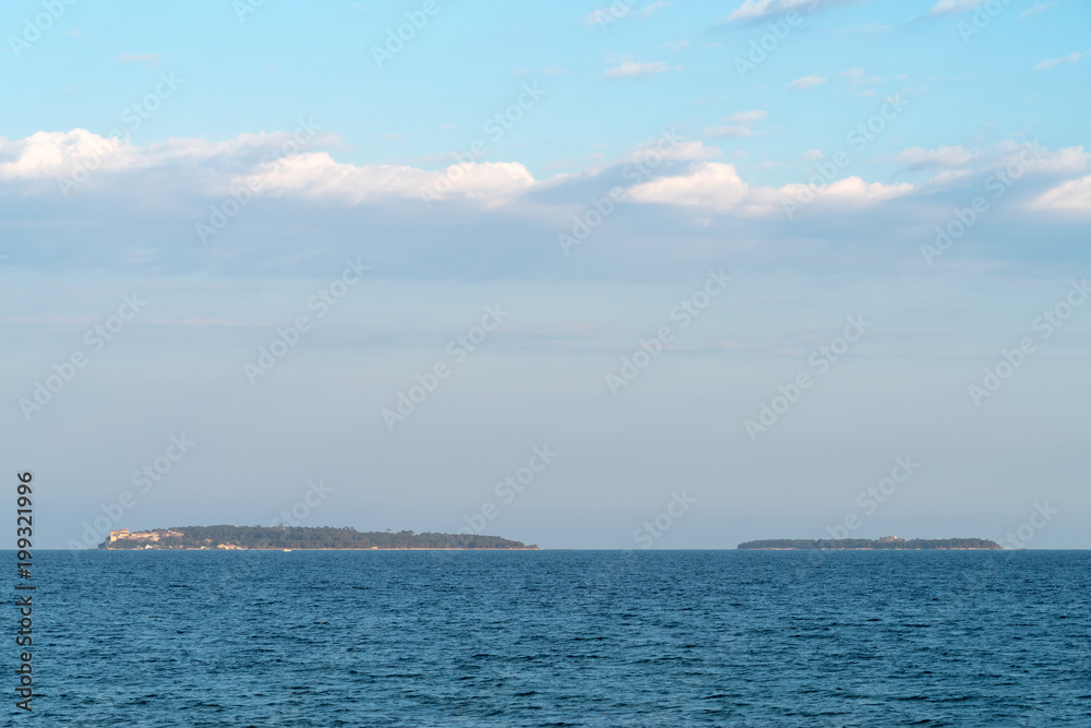 The Lerins Islands, distant view