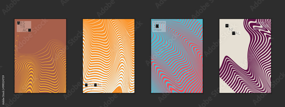 Minimal cover templates with marble striped texture Minimal cover templates with marble striped texture