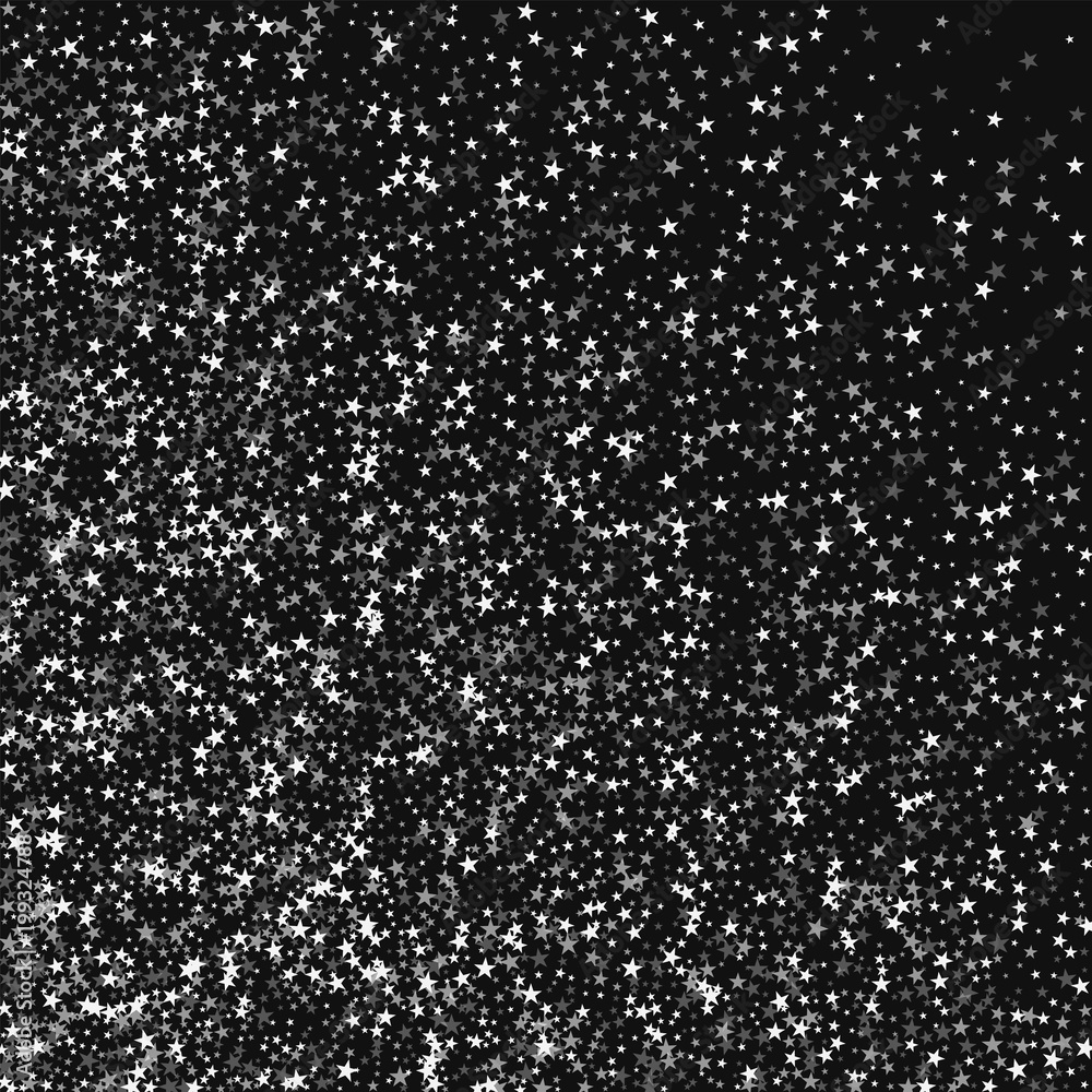 Amazing falling stars. Abstract mess with amazing falling stars on black background. Admirable Vector illustration.