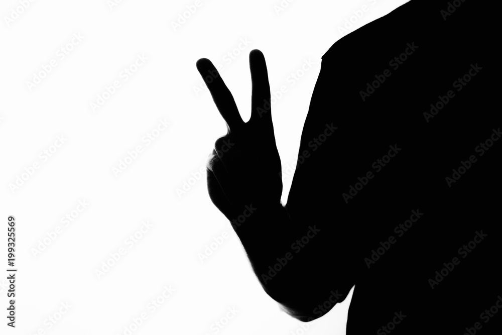 Peace sign Silhouette Peace sign Silhouette