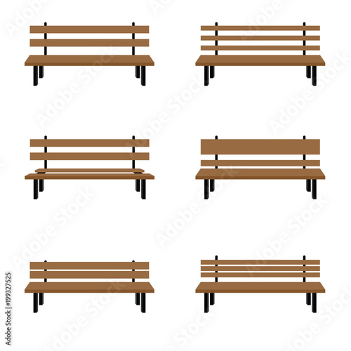 bench in brown color illustration