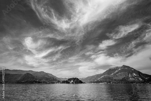 Como lake district - black and white image