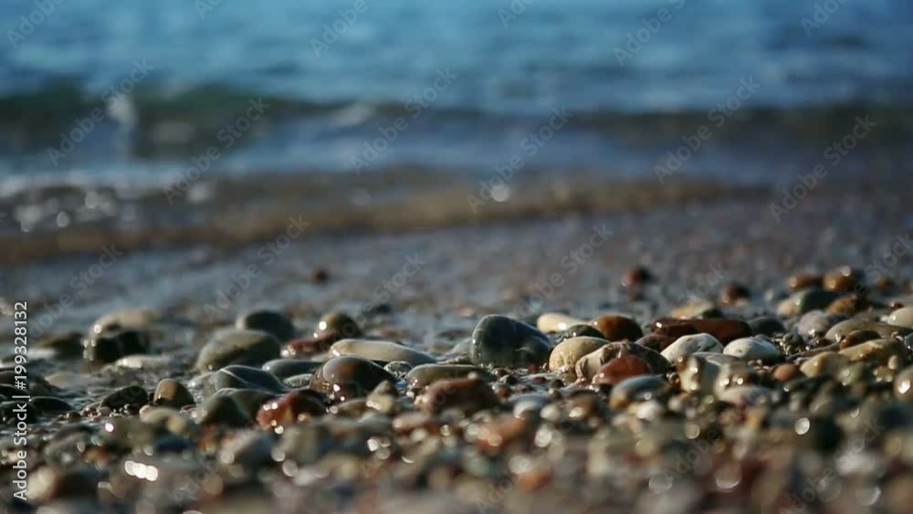 Waves washing over gravel beach. Waves washing over gravel beach.