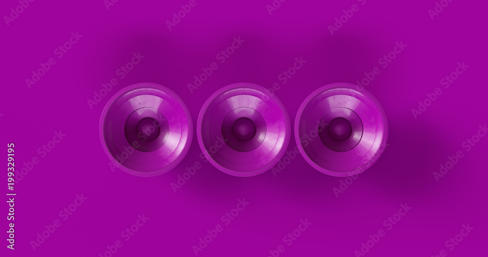 Obraz premium Purple Speakers 3d illustration 