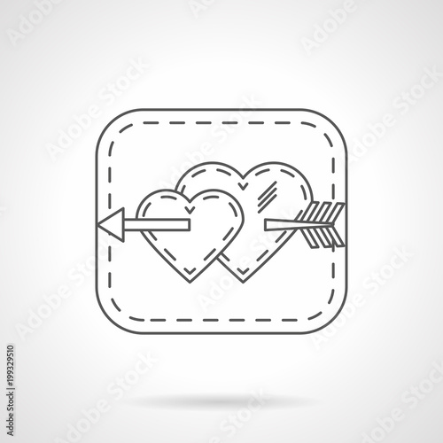 Melodrama flat line vector icon