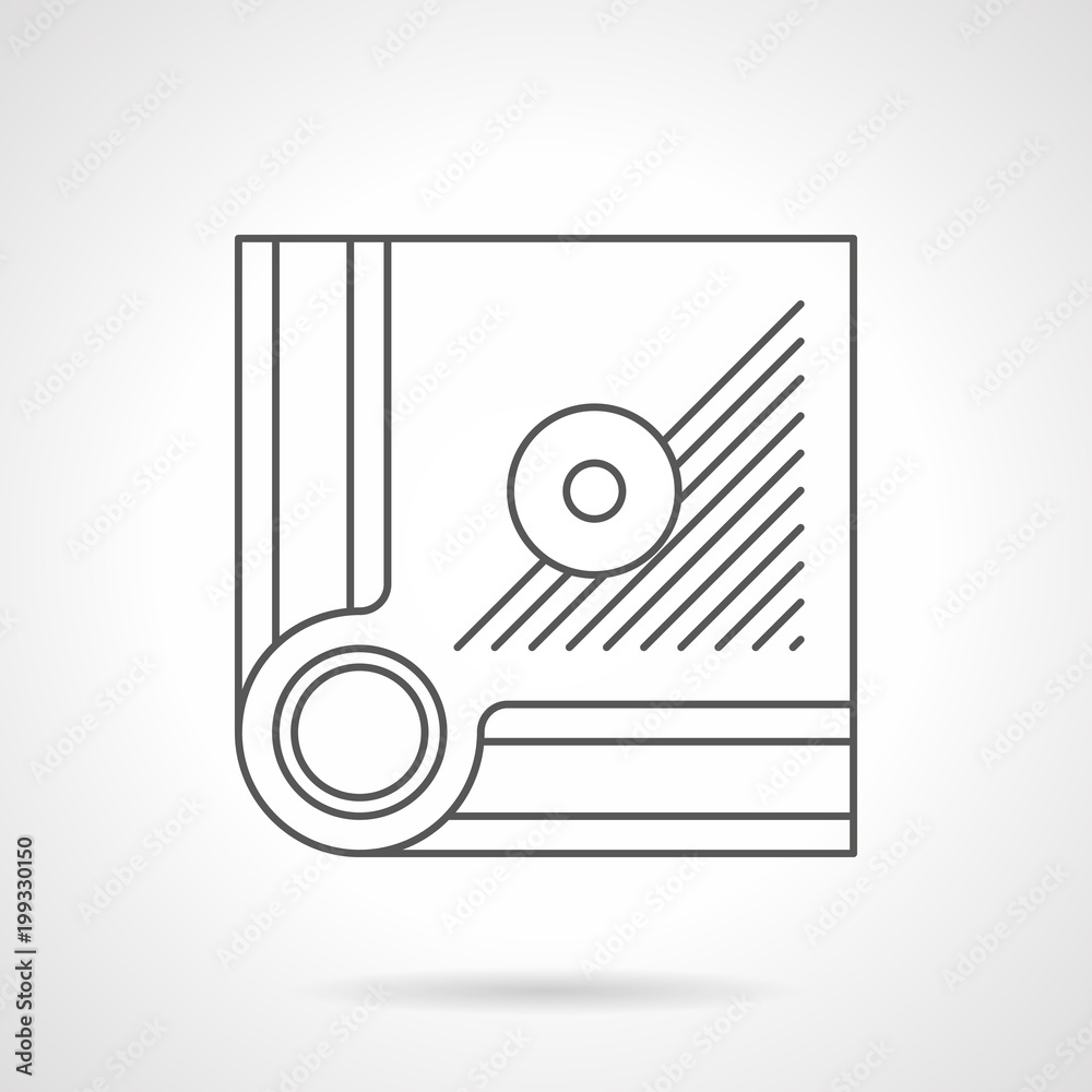 Foto Corner of billiard table flat line vector icon