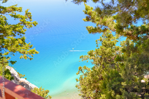 tsabika beach in Rhodes island greece photo