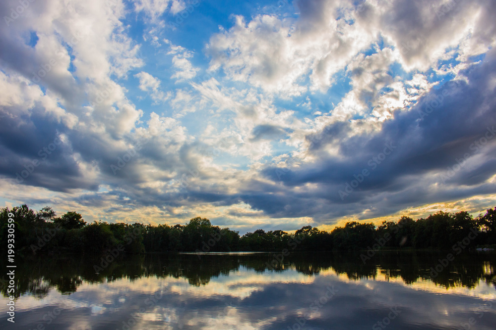 Sunset by the lake n Ceske Budejovice Sunset by the lake n Ceske Budejovice
