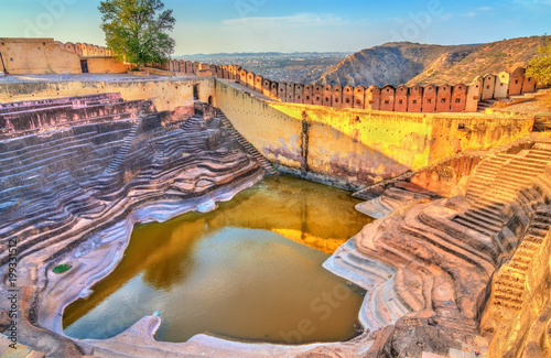 Step well of Nahargarh Fort in Jaipur - Rajasthan, India photo