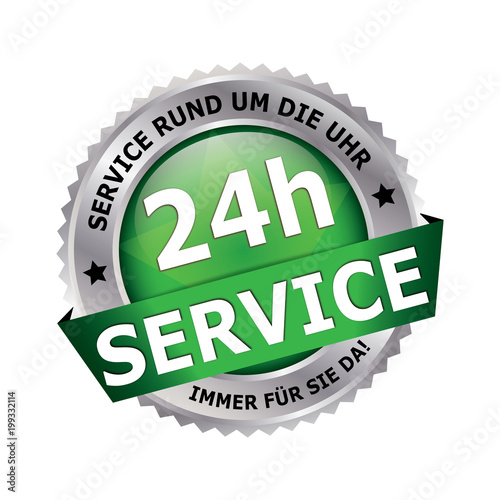 Button 24h Service Grün