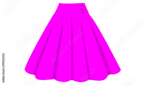 Illustration of the pink skirt