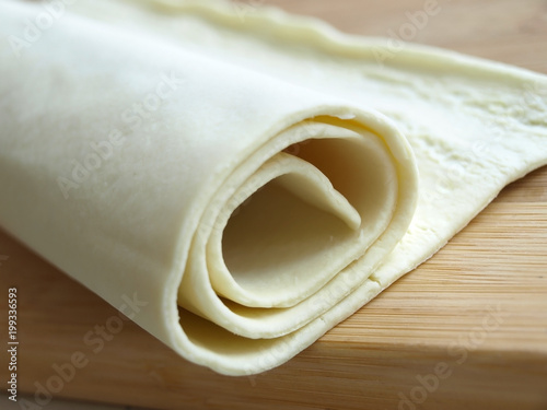 Puff pastry dough photo
