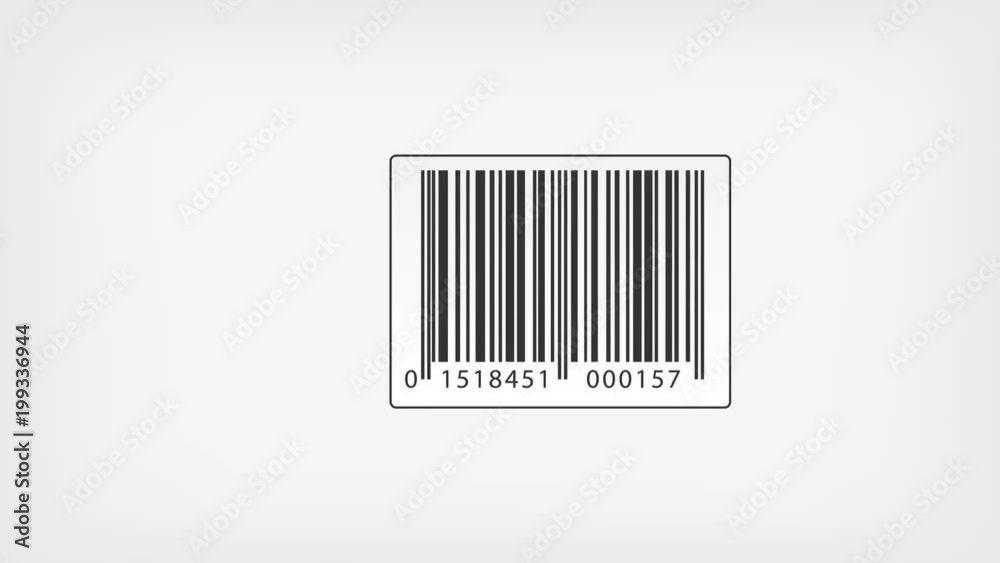Loopable track of barcode scaner ray is scanning barcodes of multiple products with red laser. 4K seamless loop video footage animation. Loopable track of barcode scaner ray is scanning barcodes of multiple products with red laser. 4K seamless loop video footage animation.