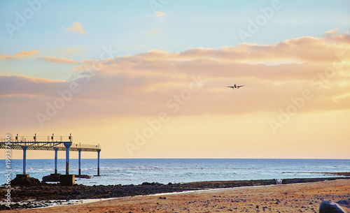 landscape with airplain