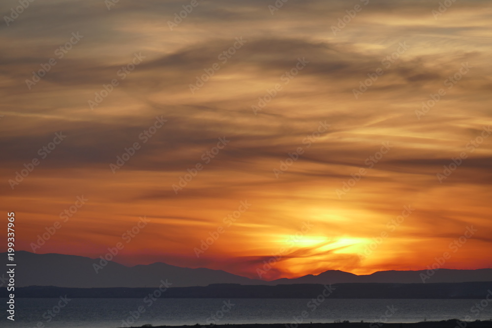 Schöner Sonnenuntergang in Griechenland