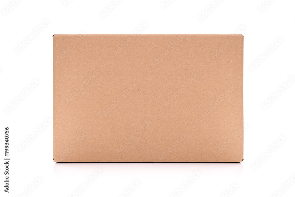 Cardboard mail box isolated on a white background. Cardboard mail box isolated on a white background.