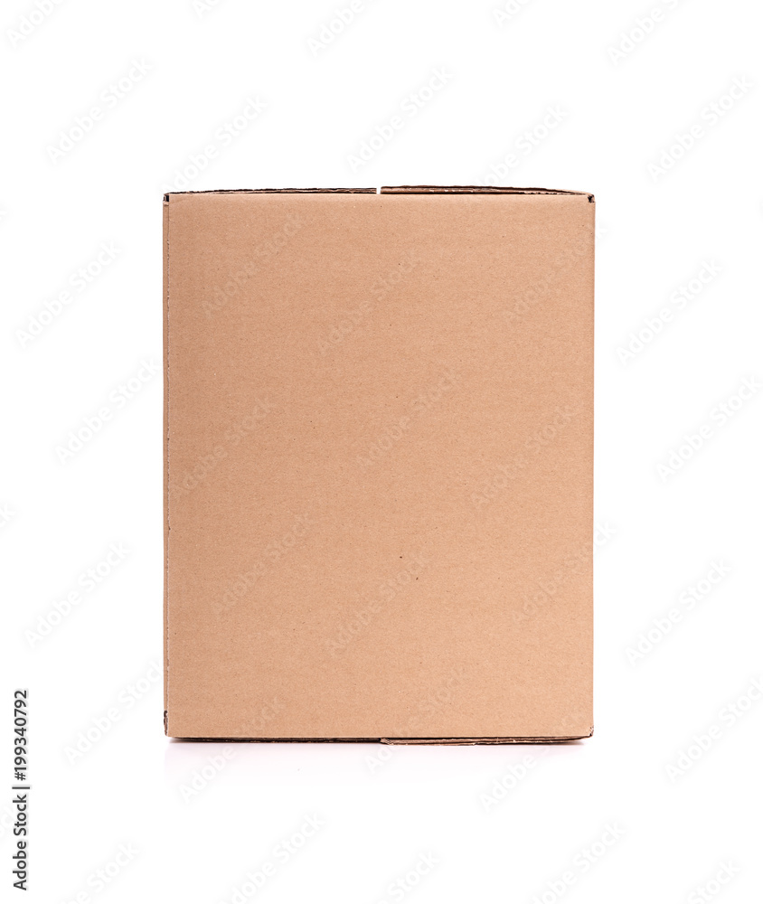 Cardboard mail box isolated on a white background. Cardboard mail box isolated on a white background.