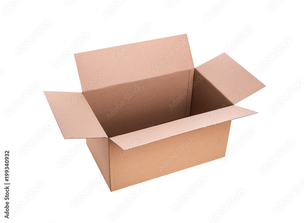 Cardboard mail box isolated on a white background. Cardboard mail box isolated on a white background.