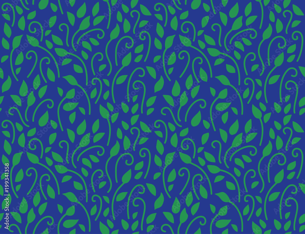 Leaves Pattern. Endless Background. Seamless
