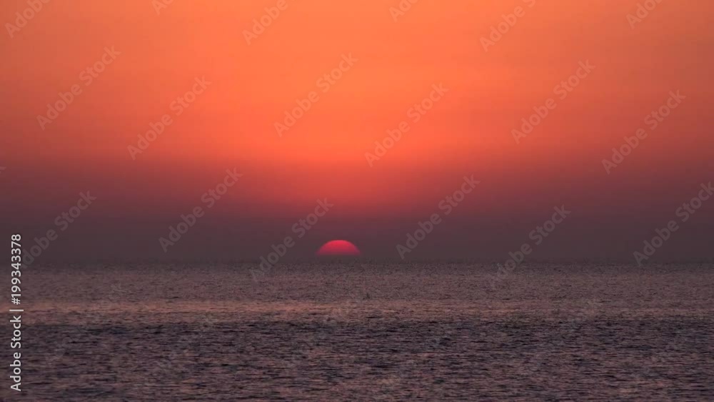 Ocean View at Sunset Timelapse, Beach View at Sundown in Summer 4K Ocean View at Sunset Timelapse, Beach View at Sundown in Summer 4K