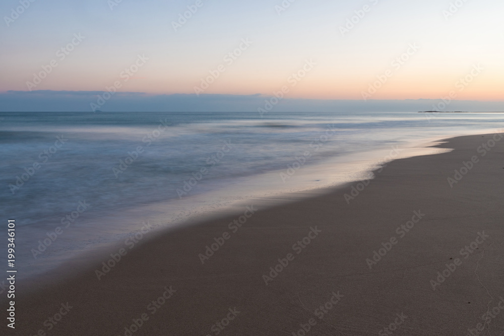 Colorful sunset sky and sea  with blurred motion.