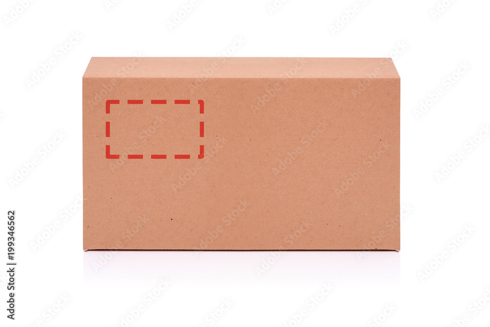 Cardboard box on white background. Cardboard box on white background.