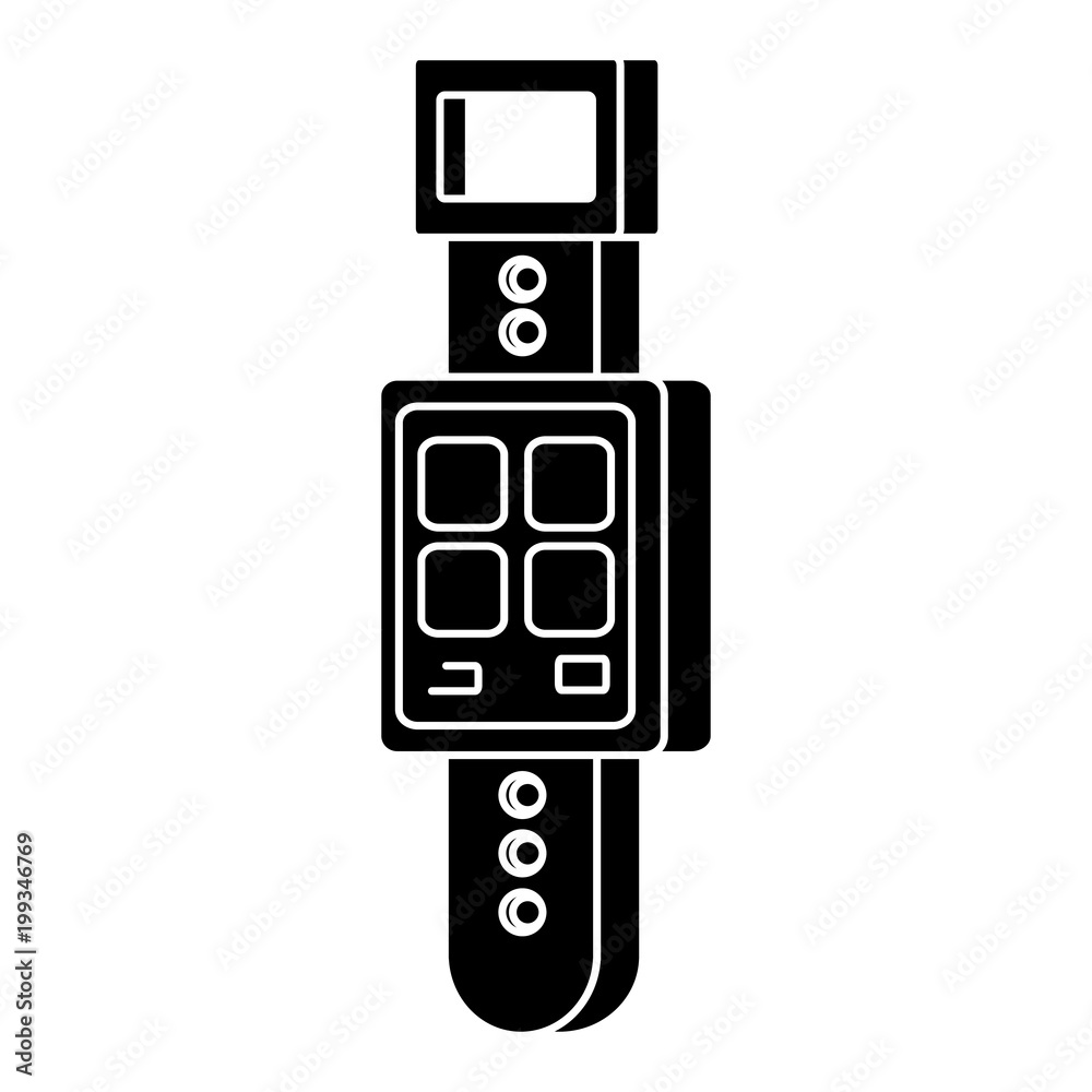 smartwatch icon over white background, vector illustration smartwatch icon over white background, vector illustration