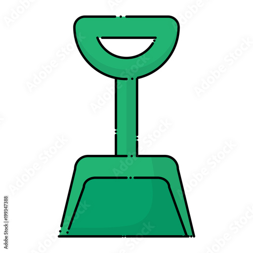 hand shovel icon over white background, colorful design. vector illustration