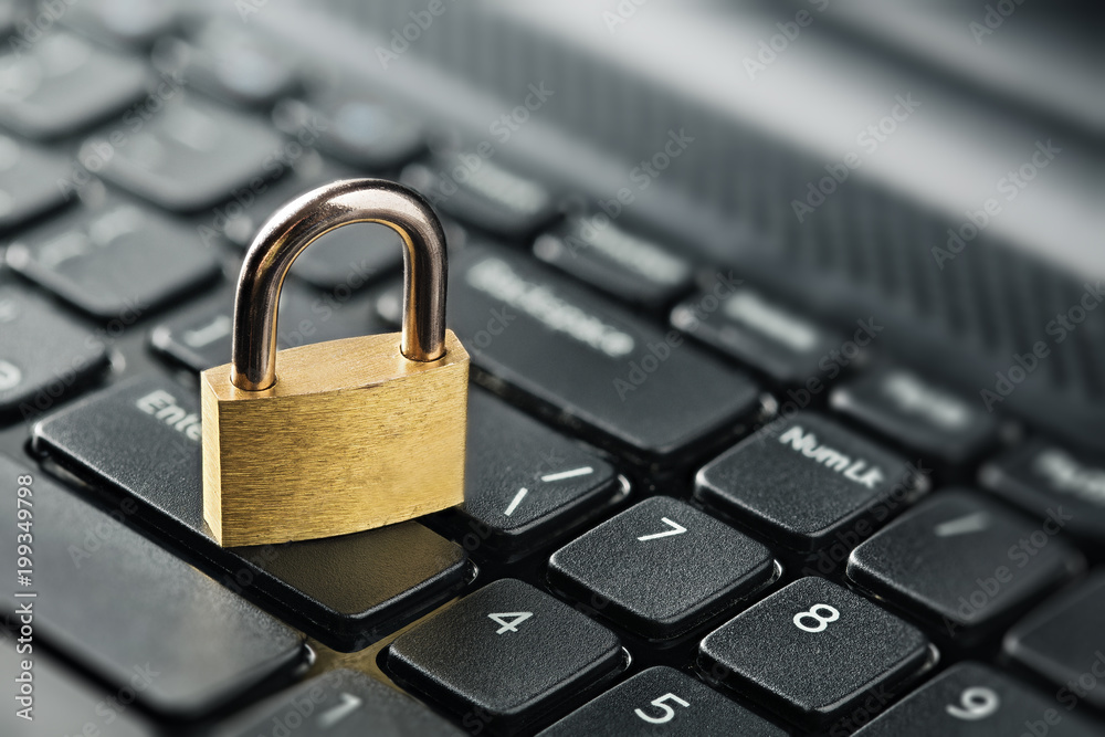 Padlock on computer keyboard. Network Security, data security and antivirus protection PC. Padlock on computer keyboard. Network Security, data security and antivirus protection PC.
