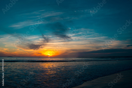 Sunset at beach Puerto Vallarta