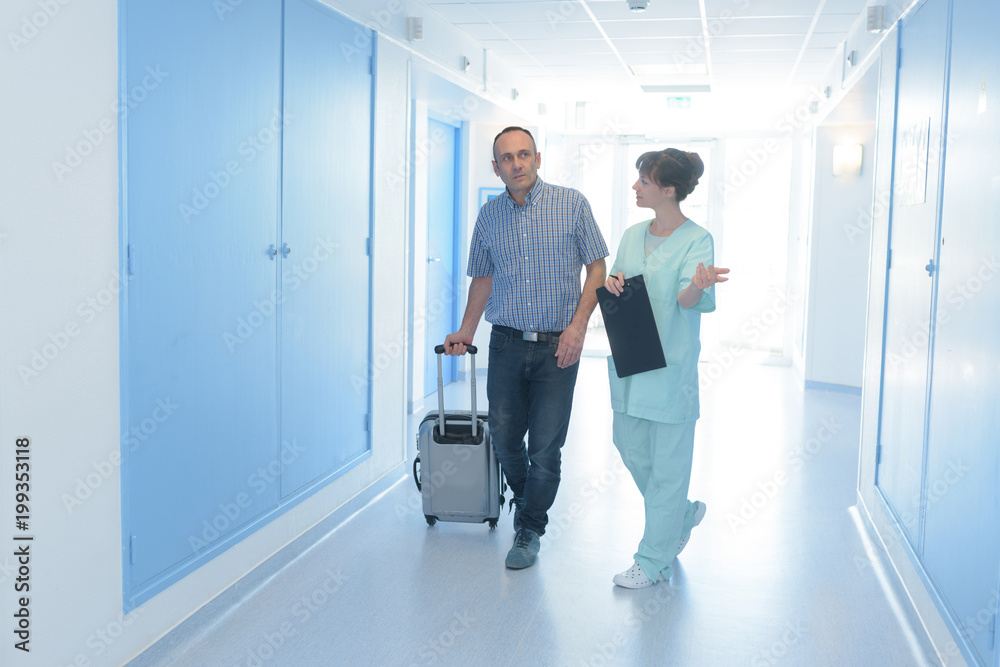 custom made wallpaper toronto digitalnurse guiding a visitor to the room