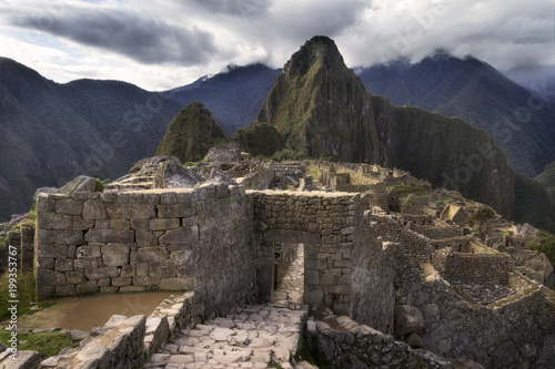 Main gate of Machu Picchu, the lost Inca city in Peru © petr