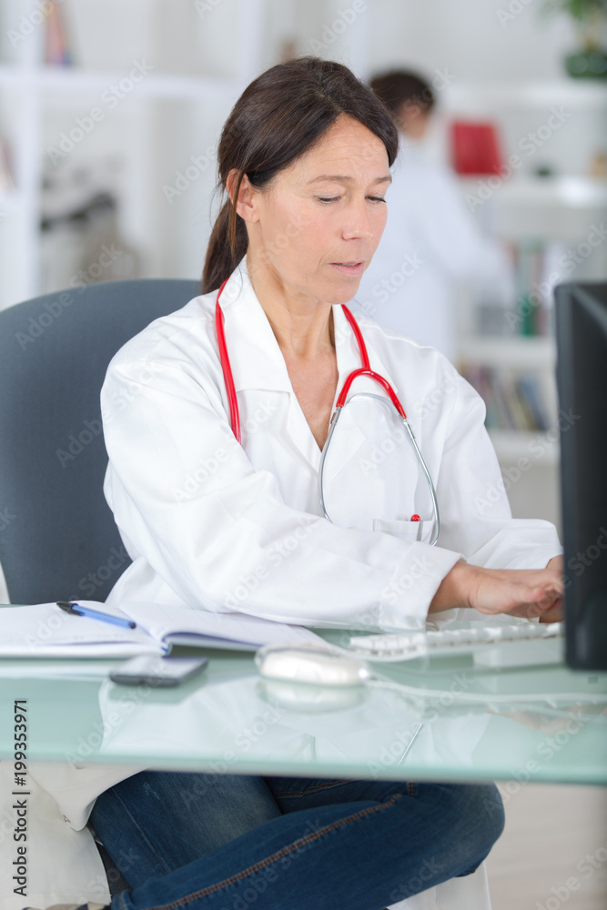 beautiful girl doctor in the office beautiful girl doctor in the office