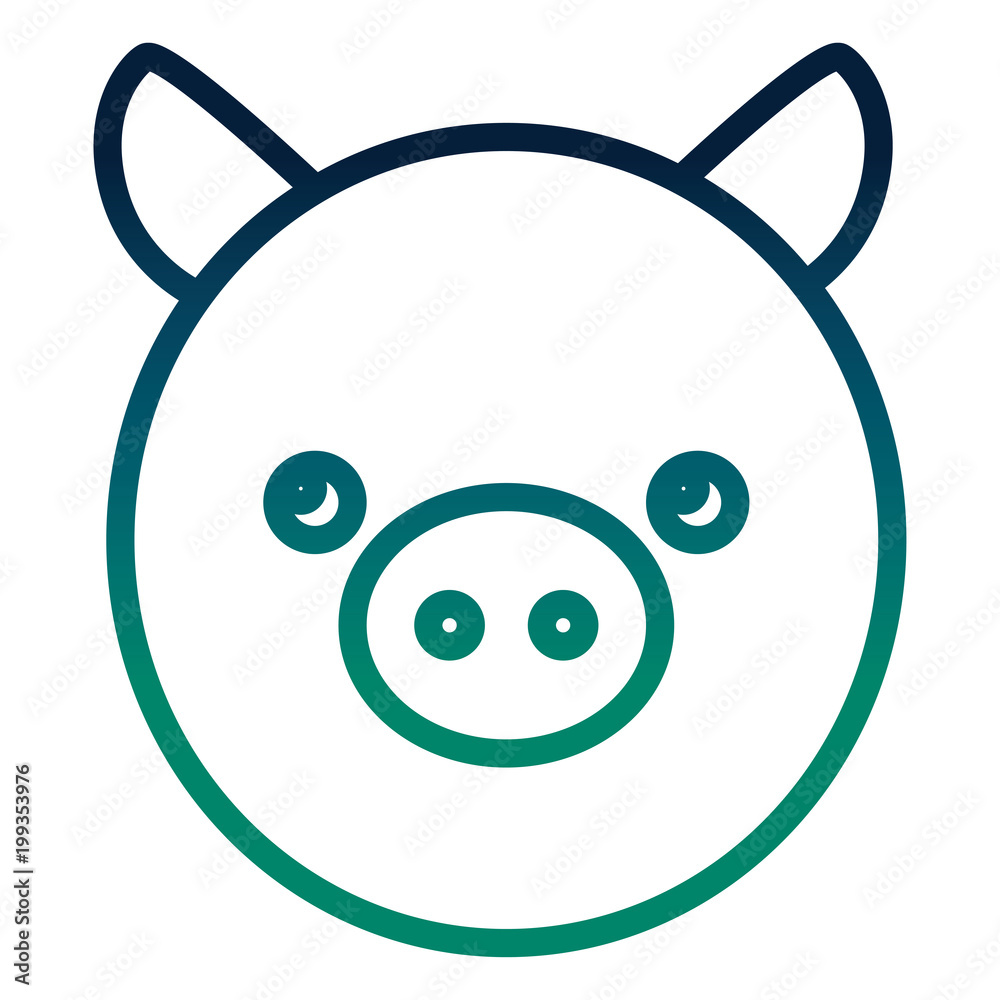 cute little pig head vector illustration design cute little pig head vector illustration design