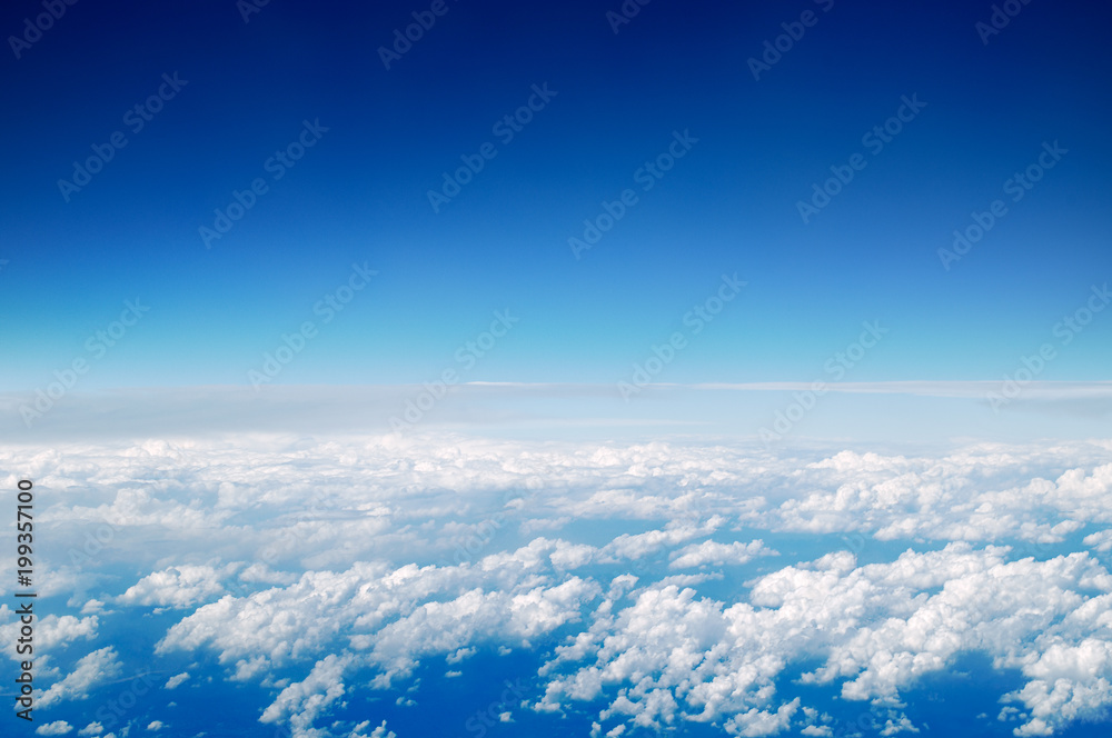 Clouds and sky from high altitude. Clouds and sky from high altitude.