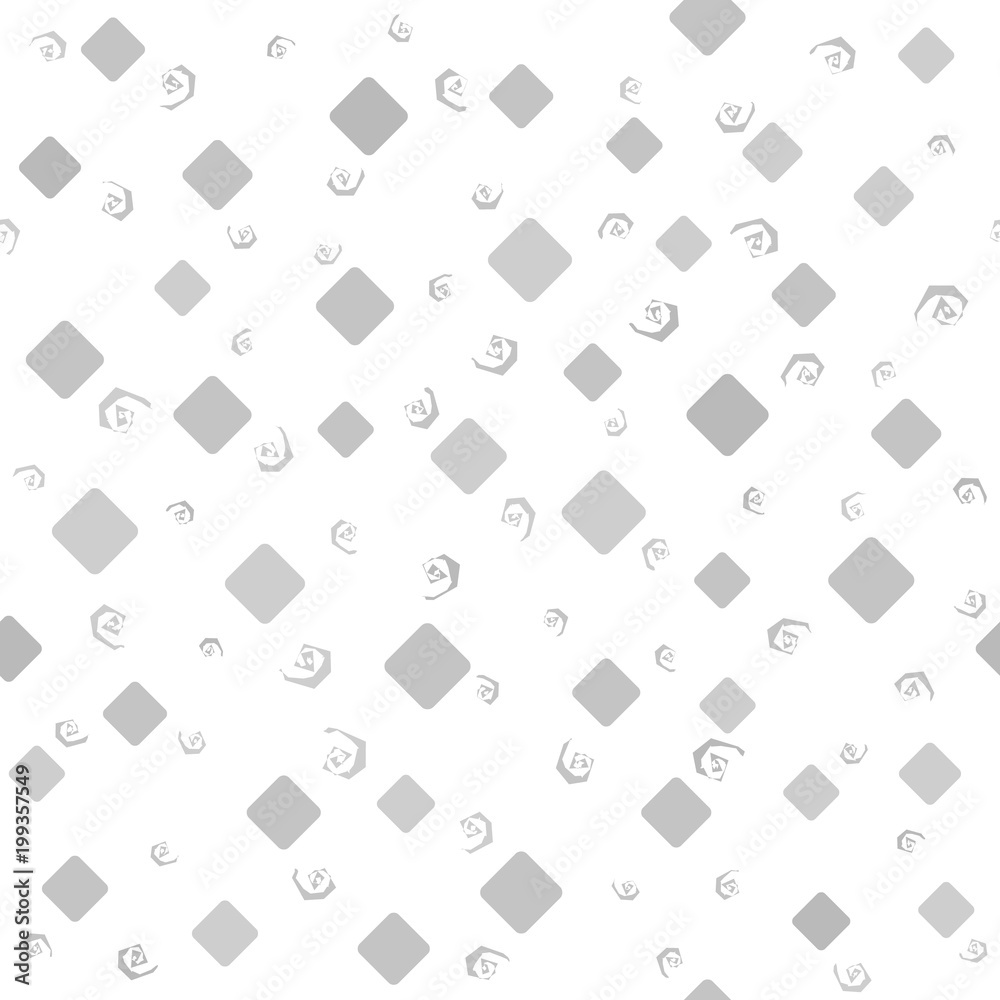 Diamond pattern with spirals. Seamless vector background