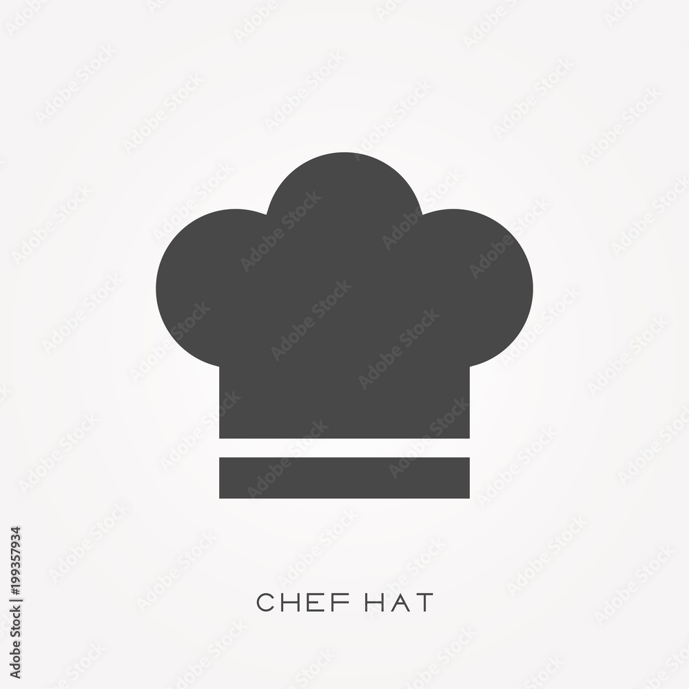 Silhouette icon chef hat Silhouette icon chef hat