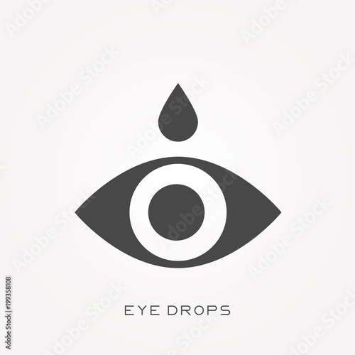 Silhouette icon eye drops