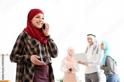 Muslim businesswoman in tra...