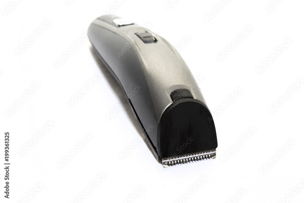 Electric hair trimmer on a white background Electric hair trimmer on a white background