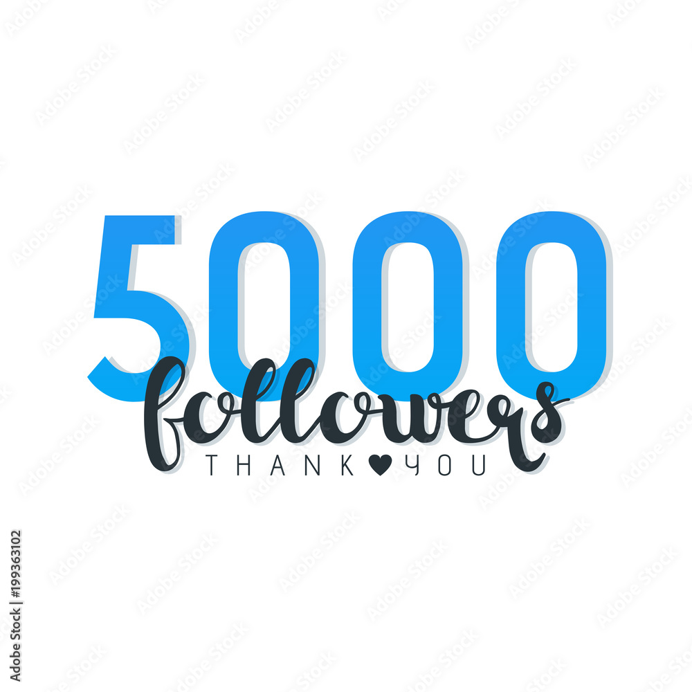 Five Thousand followers banner Five Thousand followers banner