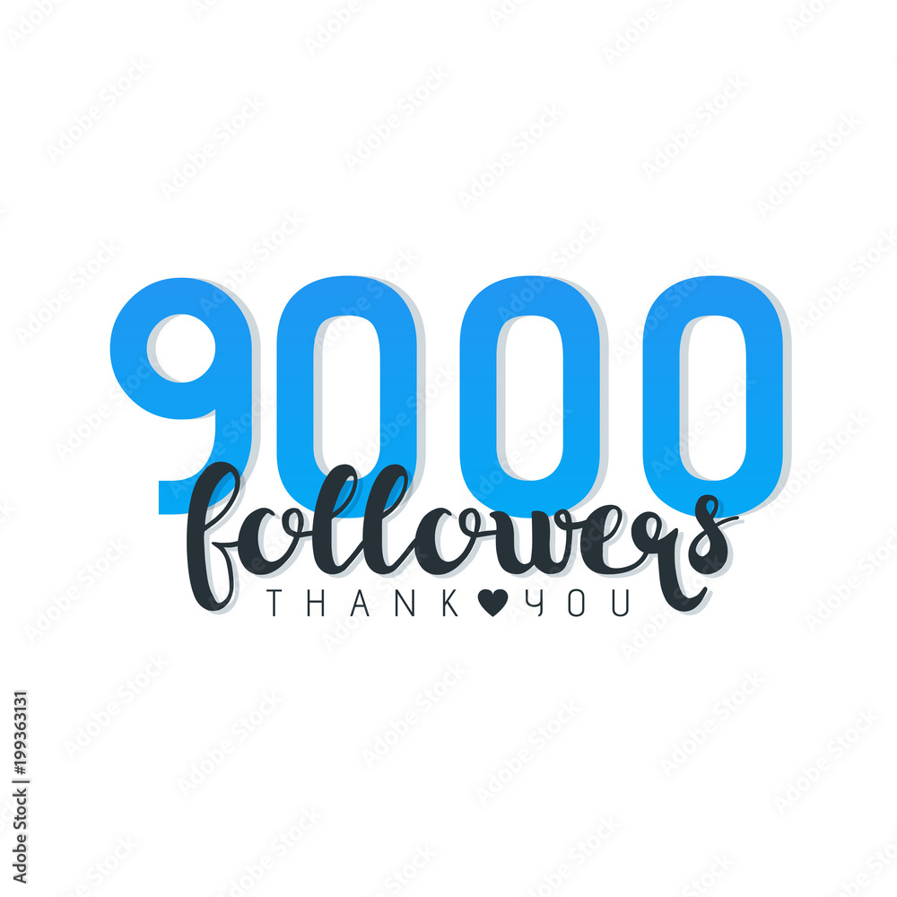 Nine Thousand followers banner