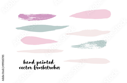 Graffiti Lines. Hand Painted Blue Buttons, Turquoise Highlights. Vector Brushstrokes or Banners. Textured Doodles or Smears. Background Colorful Swatch Collection Vintage Logo Element. Scribble Paint