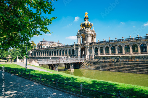 Zwinger palace historical architecture in Dresden, Germany