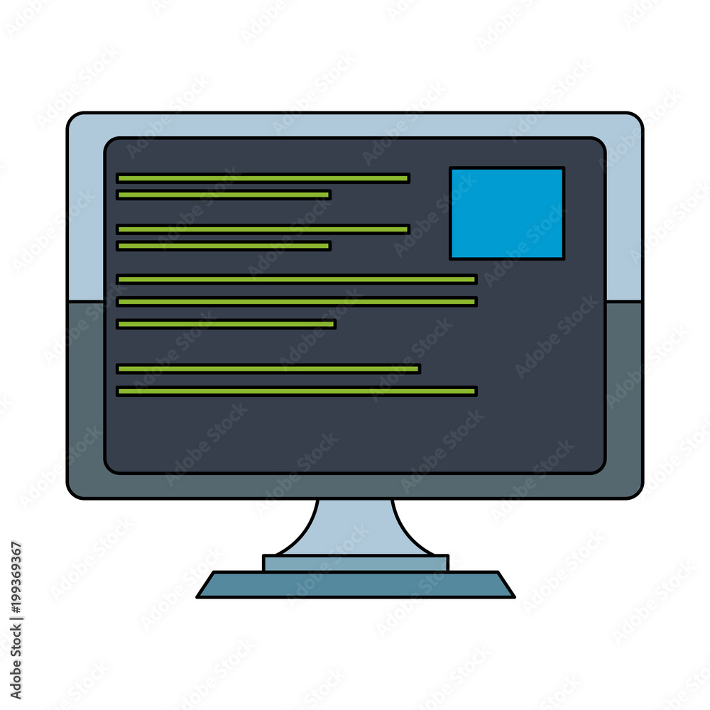 Computer screen technology vector illustration graphic design Computer screen technology vector illustration graphic design
